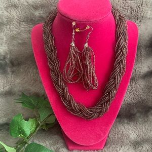 Braided and Beaded Jewelry Set